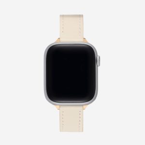 Copenhagen Leather Apple Watch Band – Alabaster / Vintage Rose Gold