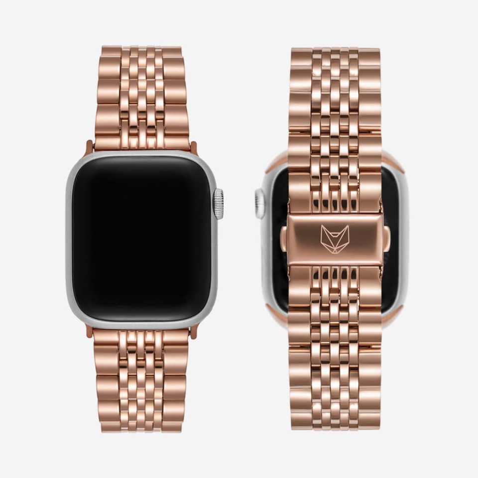 Melbourne Stainless Steel Apple Watch Band - Vintage Rose Gold