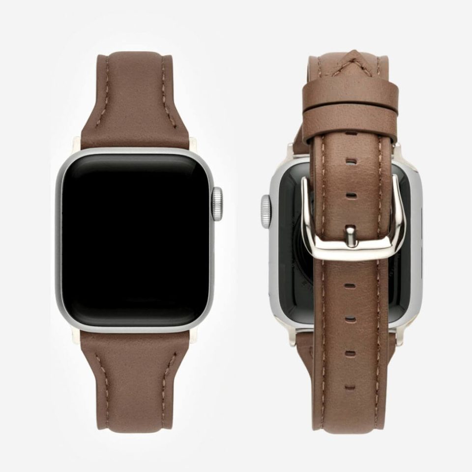 Slim Leather Apple Watch Band - Oyster