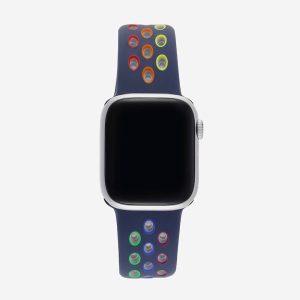 Silicone Sports Apple Watch Band – Midnight/Pride