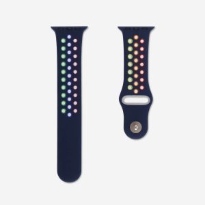 Silicone Sports Apple Watch Band – Midnight/Pride