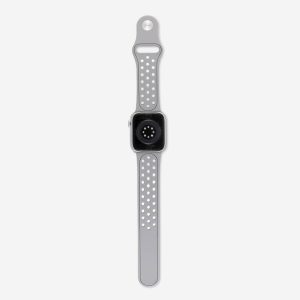 Silicone Sports Apple Watch Band – Stone/Pride