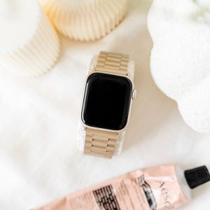 Classic Stainless Steel Apple Watch Band – Light Gold