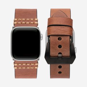 Italian Vintage Leather Apple Watch Band – Nutmeg