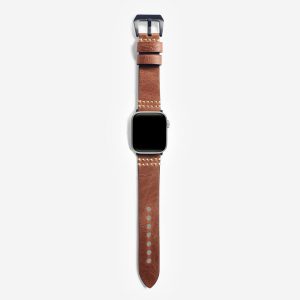 Italian Vintage Leather Apple Watch Band – Nutmeg