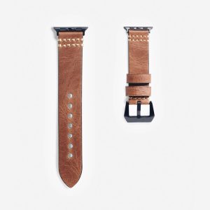 Italian Vintage Leather Apple Watch Band – Nutmeg