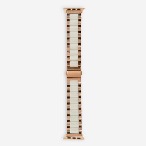 Lisbon Apple Watch Band – Vintage Rose Gold / White