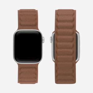 Magnetic Link Apple Watch Band – Saddle Brown