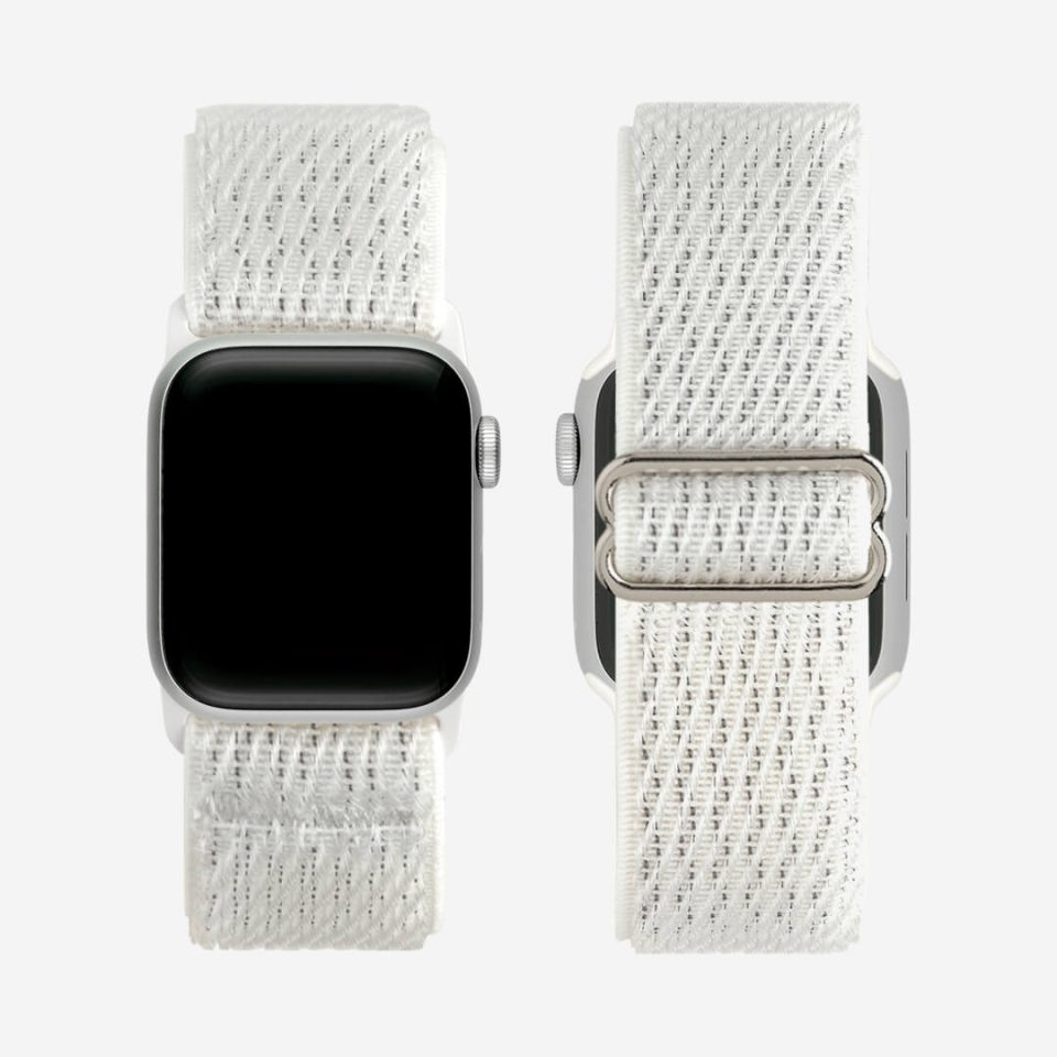 Malibu Nylon Loop Apple Watch Band - White