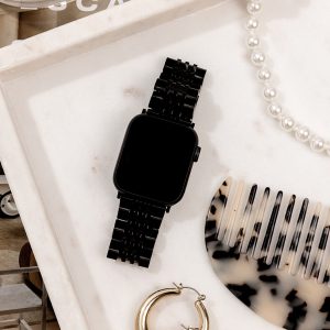 Melbourne Stainless Steel Apple Watch Band – Black