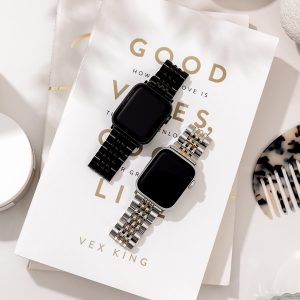 Melbourne Stainless Steel Apple Watch Band – Silver / Gold