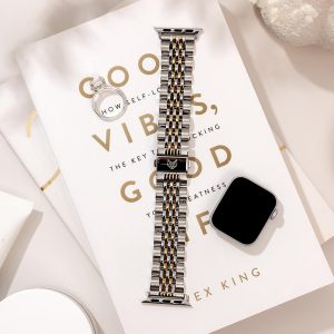 Melbourne Stainless Steel Apple Watch Band – Silver / Gold