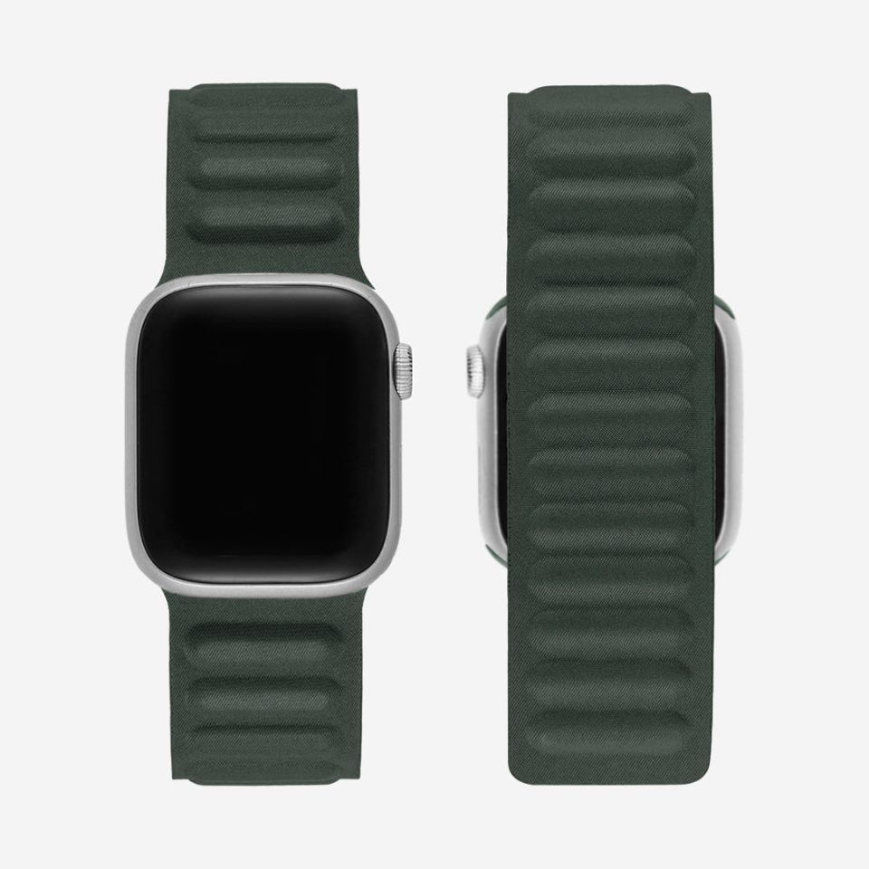Mumbai Magnetic Link Apple Watch Band - Sequoia Green
