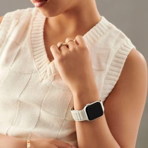 Magnetic Link Apple Watch Band – White