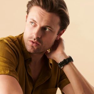 Onyx Leather Apple Watch Band