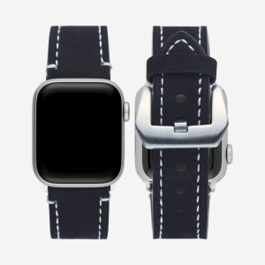 Onyx Leather Apple Watch Band