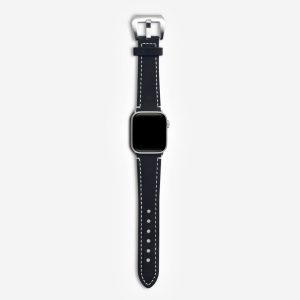 Onyx Leather Apple Watch Band