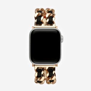 Paris Bracelet Apple Watch Band – Vintage Rose Gold / Black