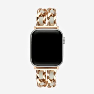 Paris Bracelet Apple Watch Band – Vintage Rose Gold / White