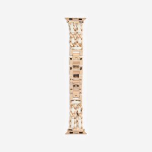 Paris Bracelet Apple Watch Band – Vintage Rose Gold / White