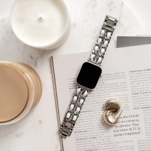 Paris Bracelet Apple Watch Band – Silver / White