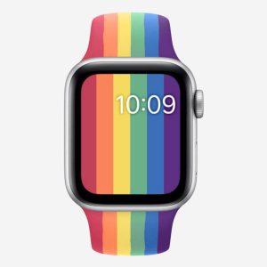 Classic Silicone Apple Watch Band – Rainbow
