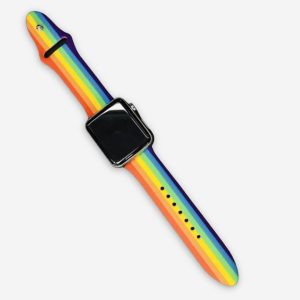 Classic Silicone Apple Watch Band – Rainbow