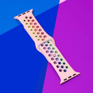 Silicone Sports Apple Watch Band – Pink/Pride