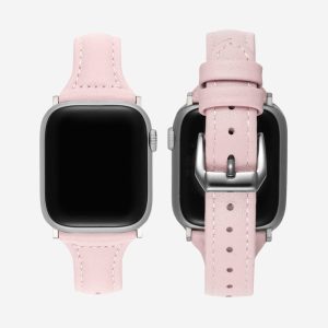 Slim Leather Apple Watch Band – Blush