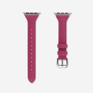 Slim Leather Apple Watch Band – Fuchsia