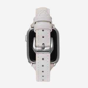 Slim Leather Apple Watch Band – White