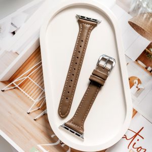Slim Leather Apple Watch Band – Oyster