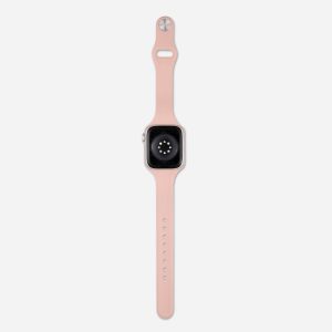 Slim Silicone Apple Watch Band – Pink Sand