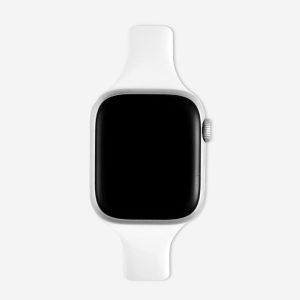 Slim Silicone Apple Watch Band – White