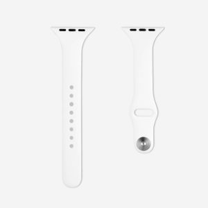 Slim Silicone Apple Watch Band – White