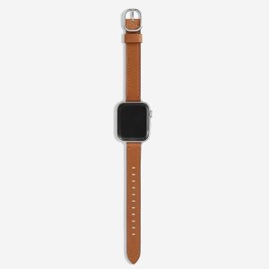 Copenhagen Leather Apple Watch Band – Caramel / Silver