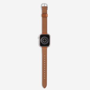 Copenhagen Leather Apple Watch Band – Caramel / Silver